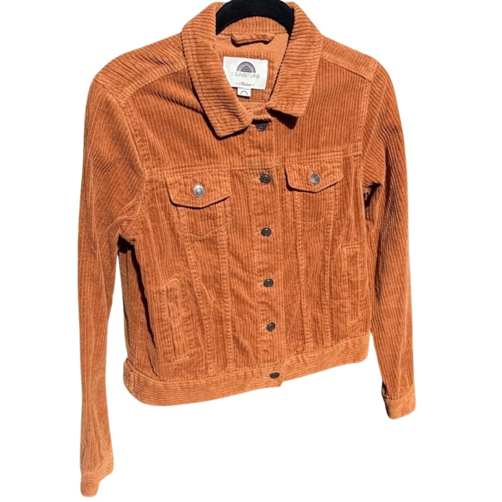 1 Sunset Lane Cinnamon‎ Brown Corduroy Jacket – Size M